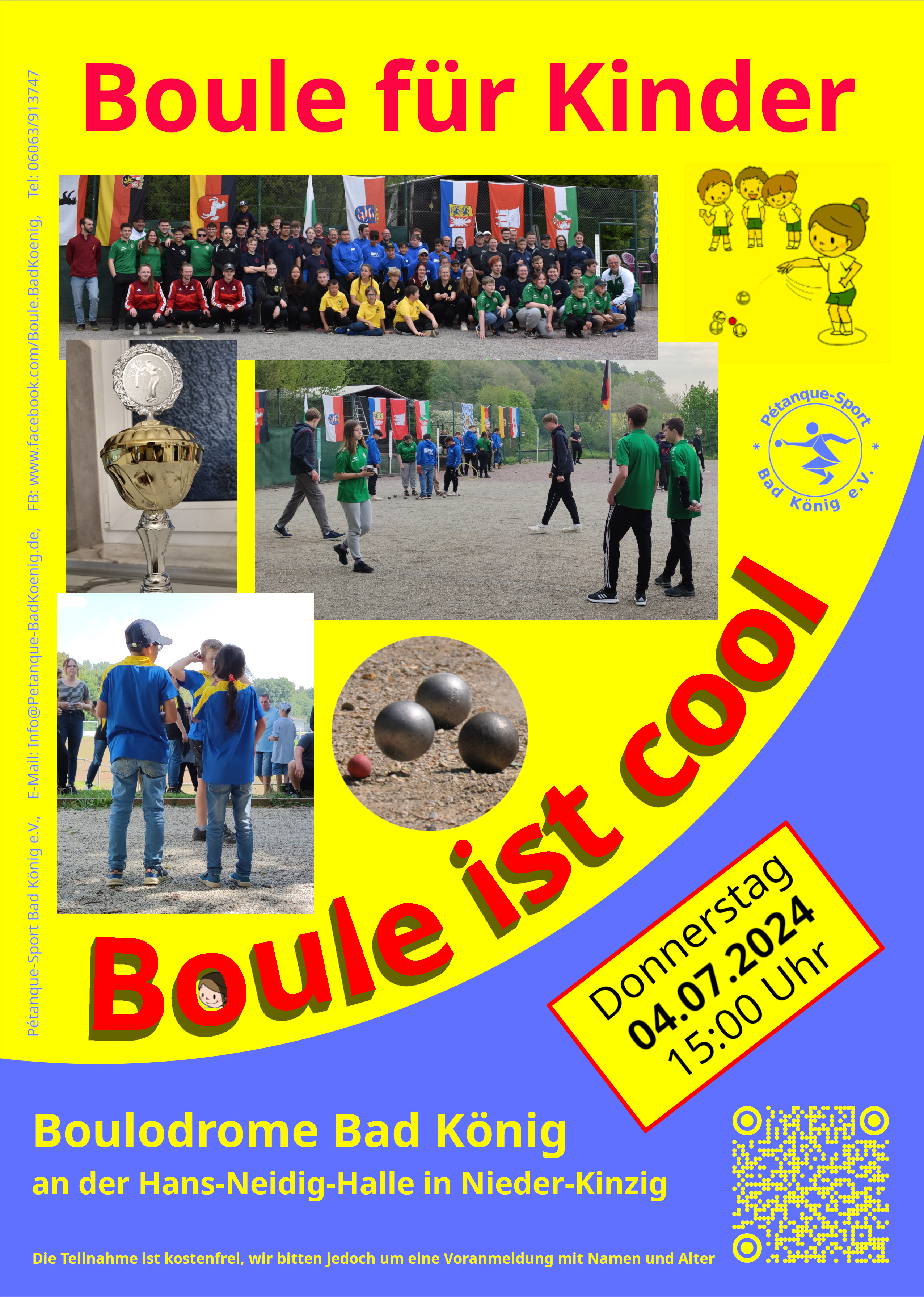 Flyer "Boule für Kinder" am 04.07.2024